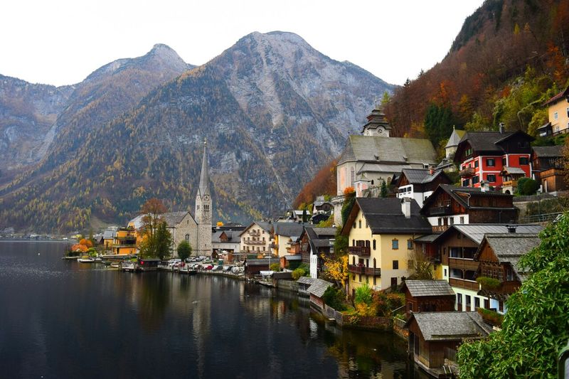 The lakeside village of Hallstatt in the Austrian Alps